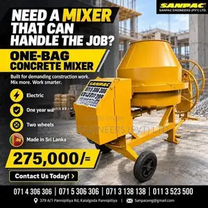 one bag concrete mixer made in sri Lanka