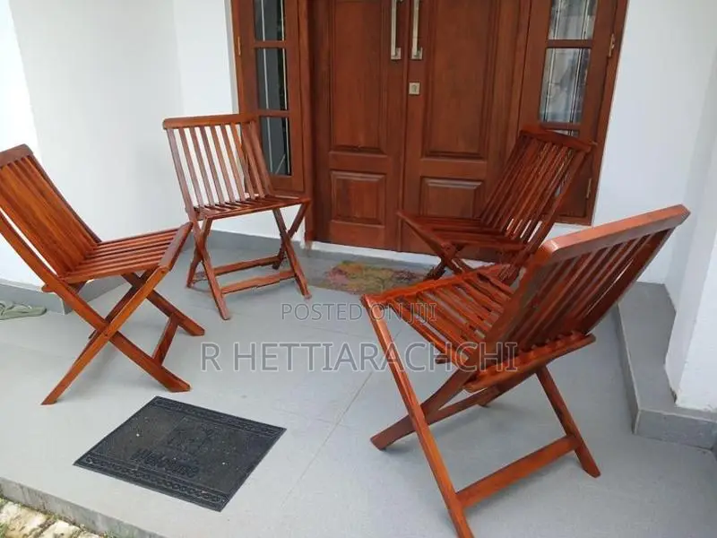 Teak Folding Chairs ( 4 )