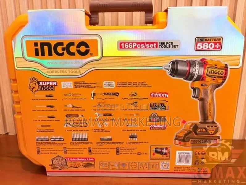 Ingco 20V 166PCS Cordless Tool Set