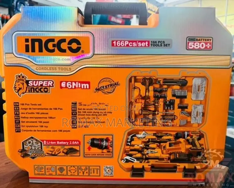 Ingco 20V 166PCS Cordless Tool Set