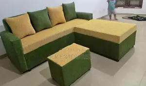 Colour L Sofa Set with Stool Pillow