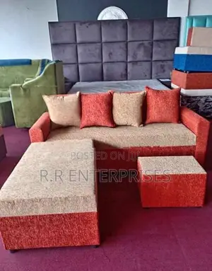 Colour L Sofa Set with Stool Pillow