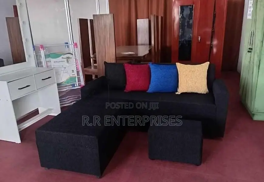 Colour L Sofa Set with Stool Pillow