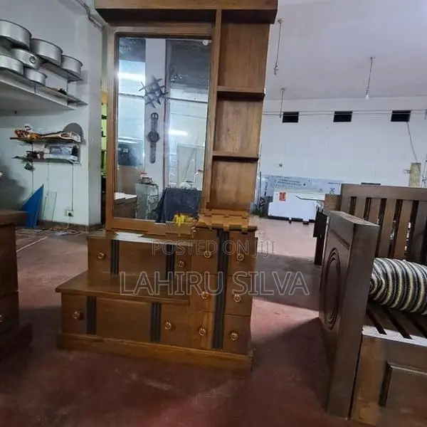 Teak Mirror Table