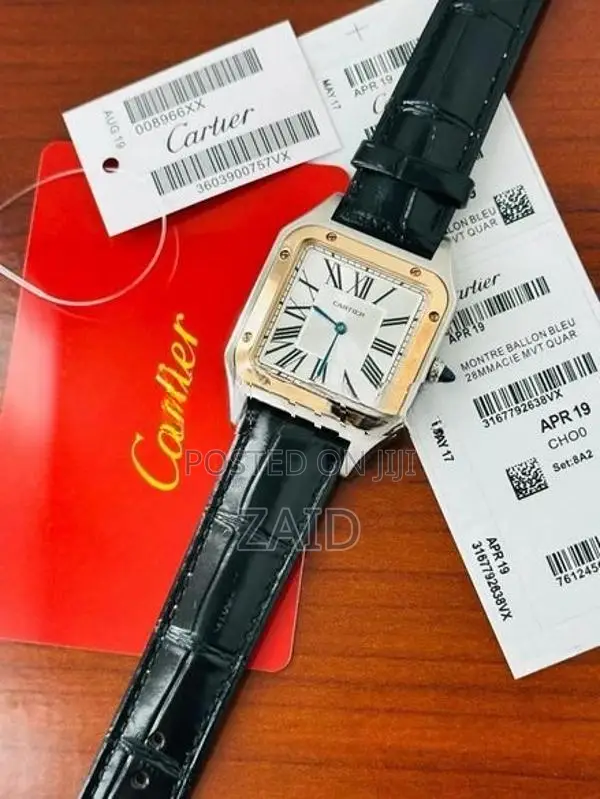 Cartier Dumont Unisex RG Black Mens Watch