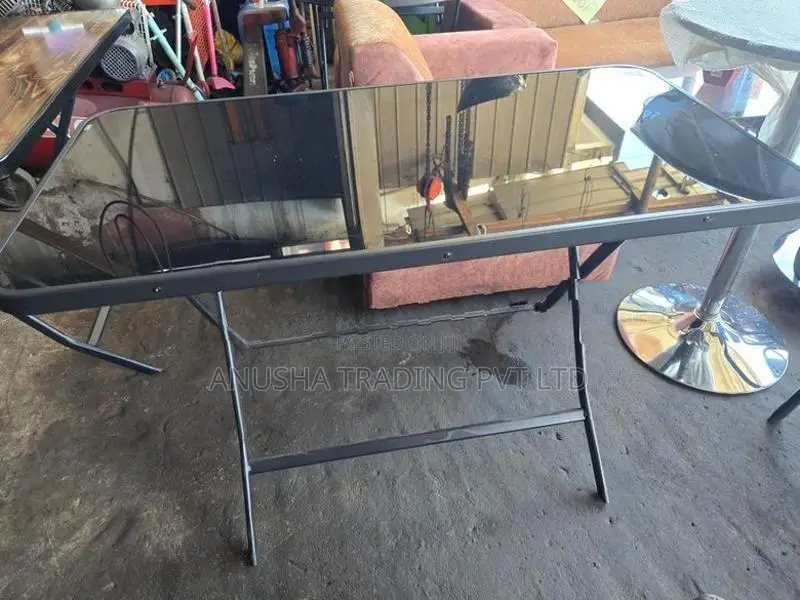 Brand New Modern Glass Top Folding Table