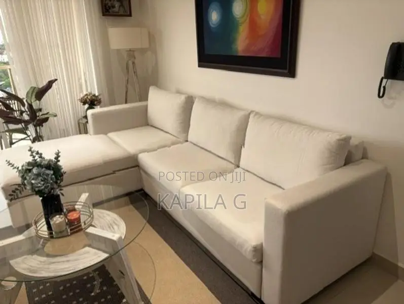 L-Shaped Fabric Sofa