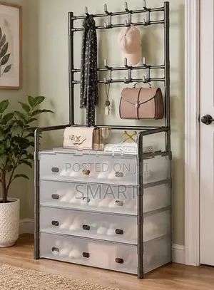 5 Layer Dust Proof Shoe Rack - Shelves & Pantry Cupboards