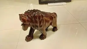 Antique Wood Carved Lion