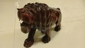 Antique Wood Carved Lion