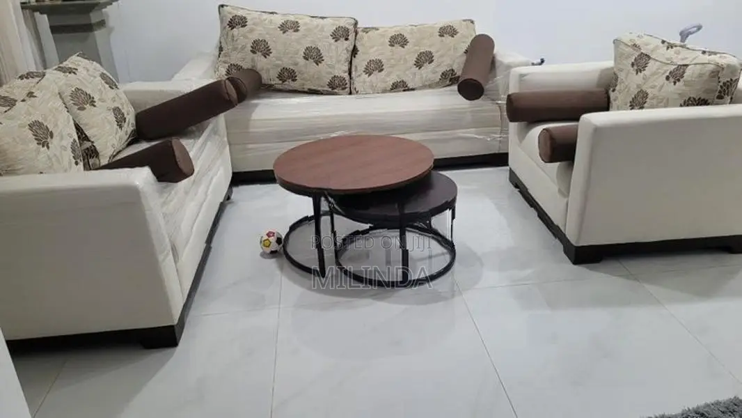 6-Seater Solid Mahogany Sofa Set – Freshly Cushioned