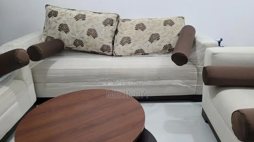 6-Seater Solid Mahogany Sofa Set – Freshly Cushioned