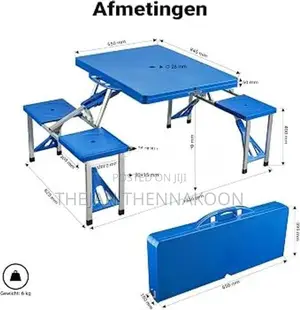 Portable Folding Picnic Table With 4 Seats