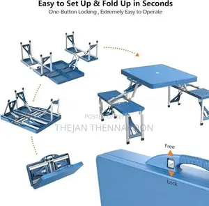 Portable Folding Picnic Table With 4 Seats