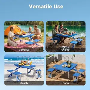 Portable Folding Picnic Table With 4 Seats
