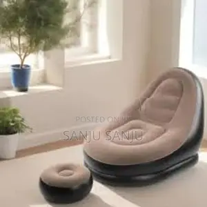 Inflatable Air Sofa with Foot Rest