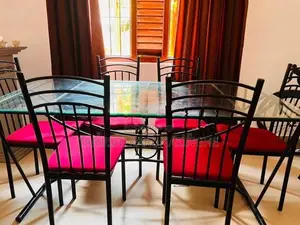 Tempered Glass Dining Table With Chairs