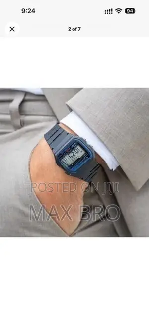 F-91W Style Classic Digital Wristwatch – Black