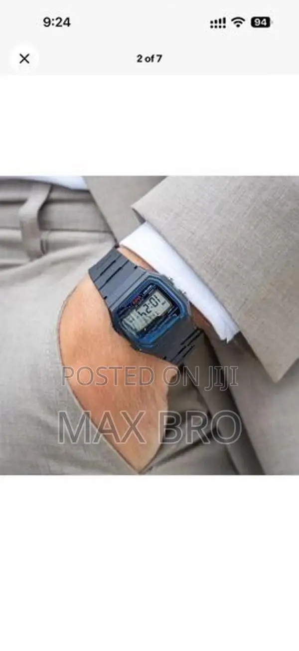 F-91W Style Classic Digital Wristwatch – Black