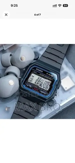 F-91W Style Classic Digital Wristwatch – Black