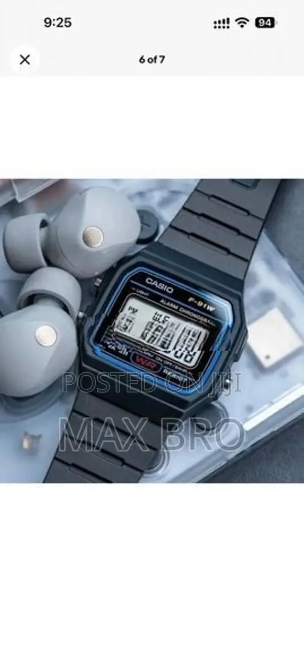 F-91W Style Classic Digital Wristwatch – Black