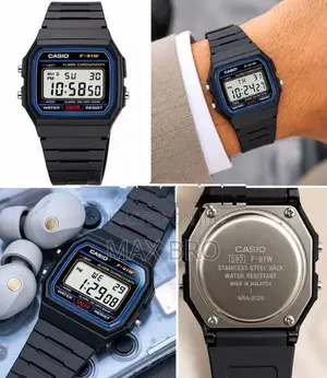 F-91W Style Classic Digital Wristwatch – Black