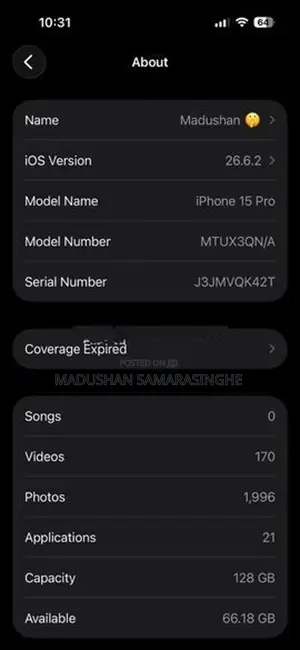 Apple iPhone 15 Pro (Used)