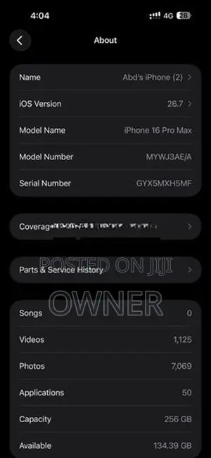 Apple iPhone 16 Pro Max (Used)