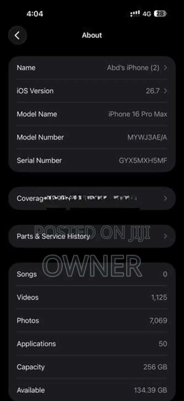 Apple iPhone 16 Pro Max (Used)