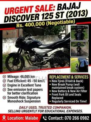 Bajaj Discover 2013 Motorbike (Used)