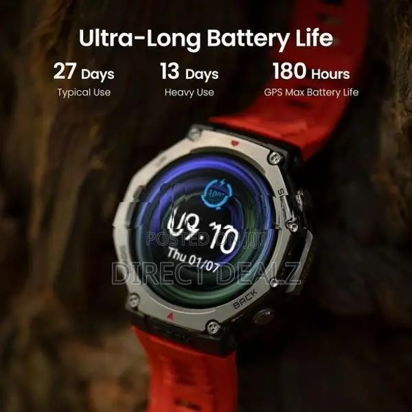 Amazfit T-Rex 3 Rugged GPS Smart Watch - Black