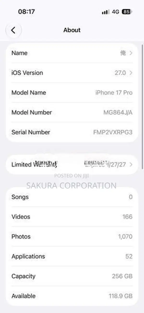Apple iPhone 17 Pro (Used)