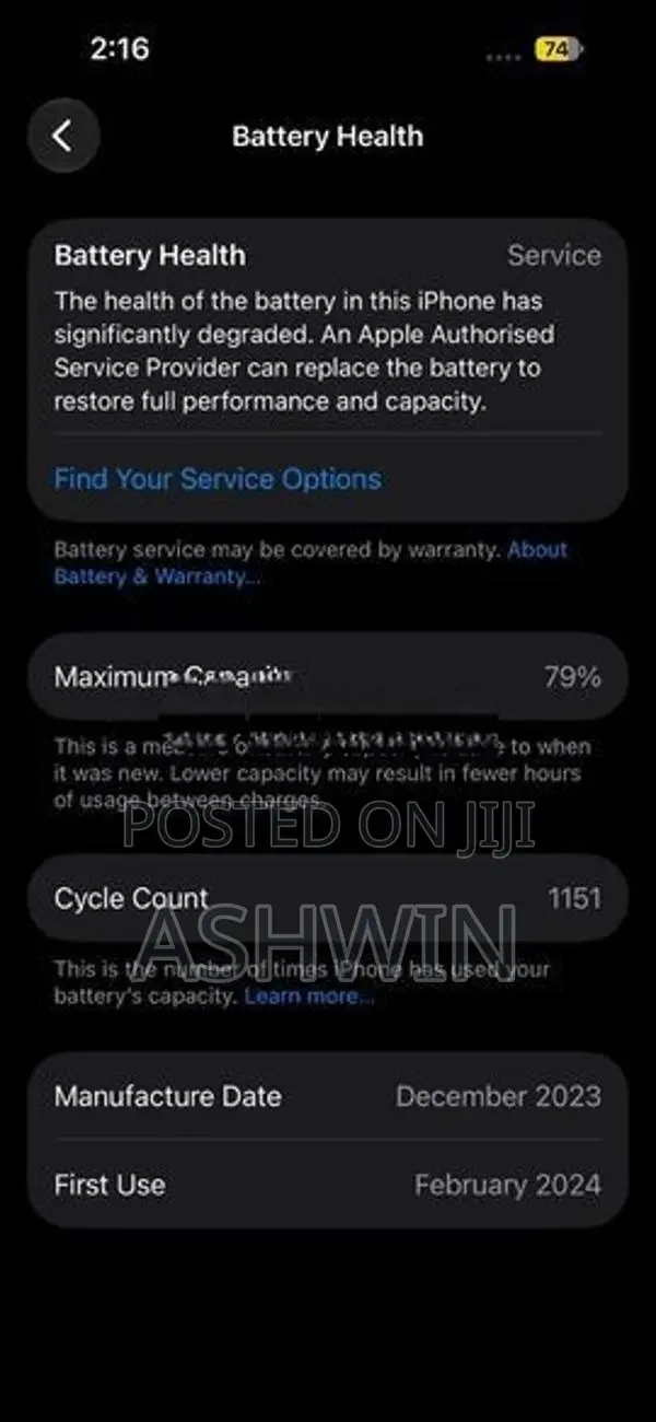 Apple iPhone 15 Pro 128GB (Used)