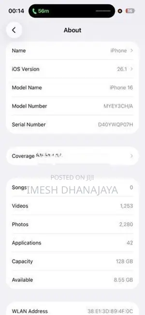 Apple iPhone 16 (Used)