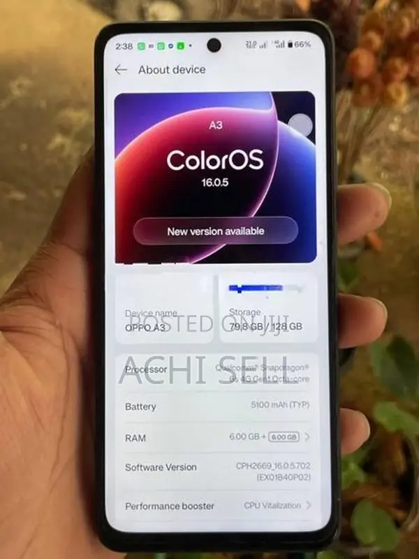 Oppo A3 6GB 128GB (Used)