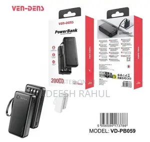 Vendens 2000mah Power Bank With Cable