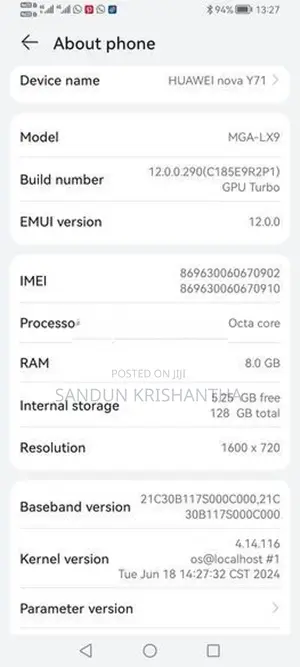 Huawei Nova Y70 (Used)