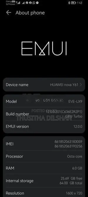 Huawei Nova Y61 (Used)