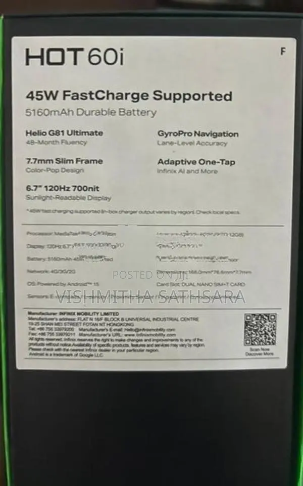 Infinix Hot 60i (Used)