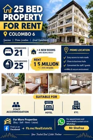 25 Bed Property for rent at colombo 6