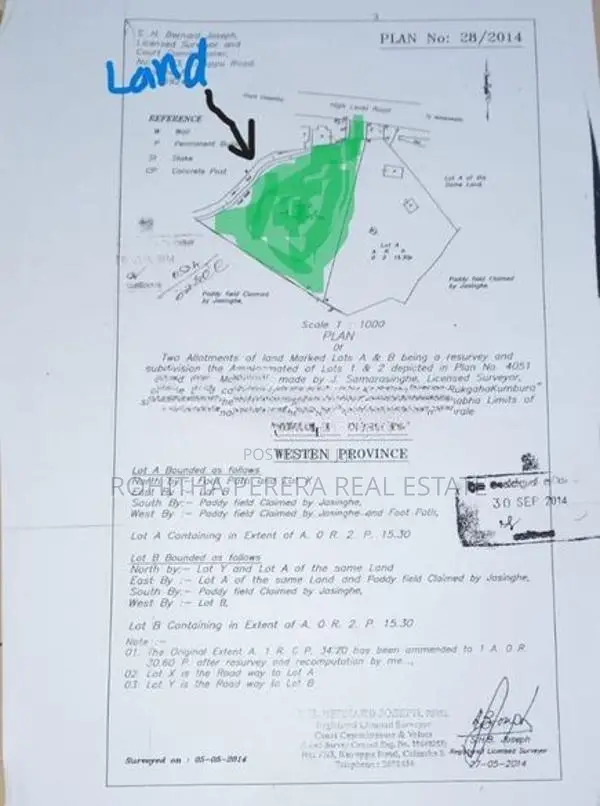 100 Perch Land for Sale in Meegoda