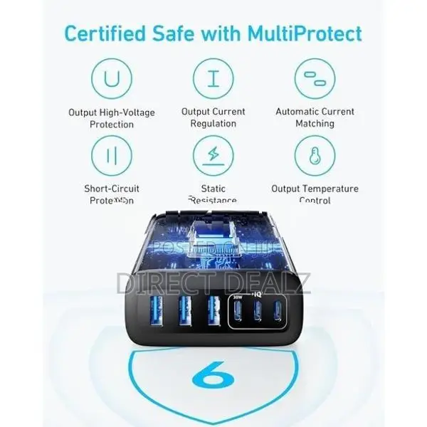 Anker A2154K11 112W 6-Port Desktop Charger