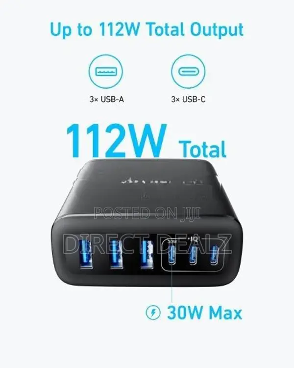 Anker A2154K11 112W 6-Port Desktop Charger