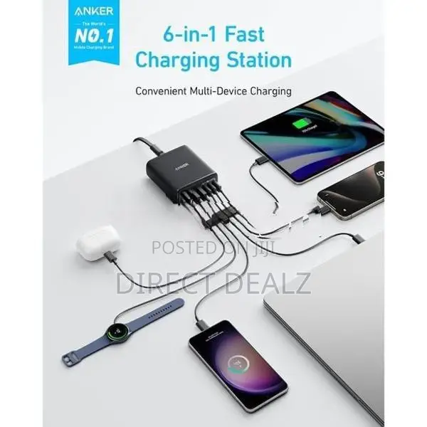 Anker A2154K11 112W 6-Port Desktop Charger