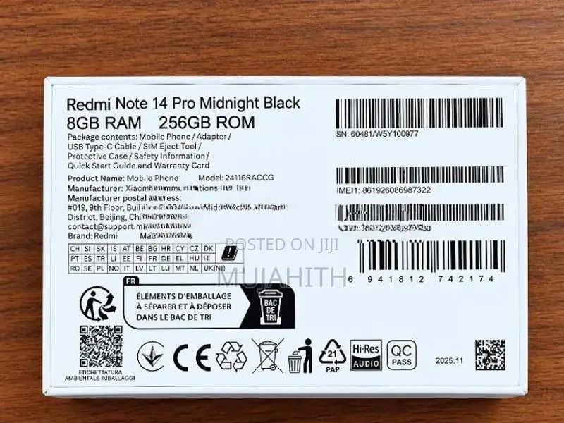 Xiaomi Redmi Note 14 Pro 256GB (Used)