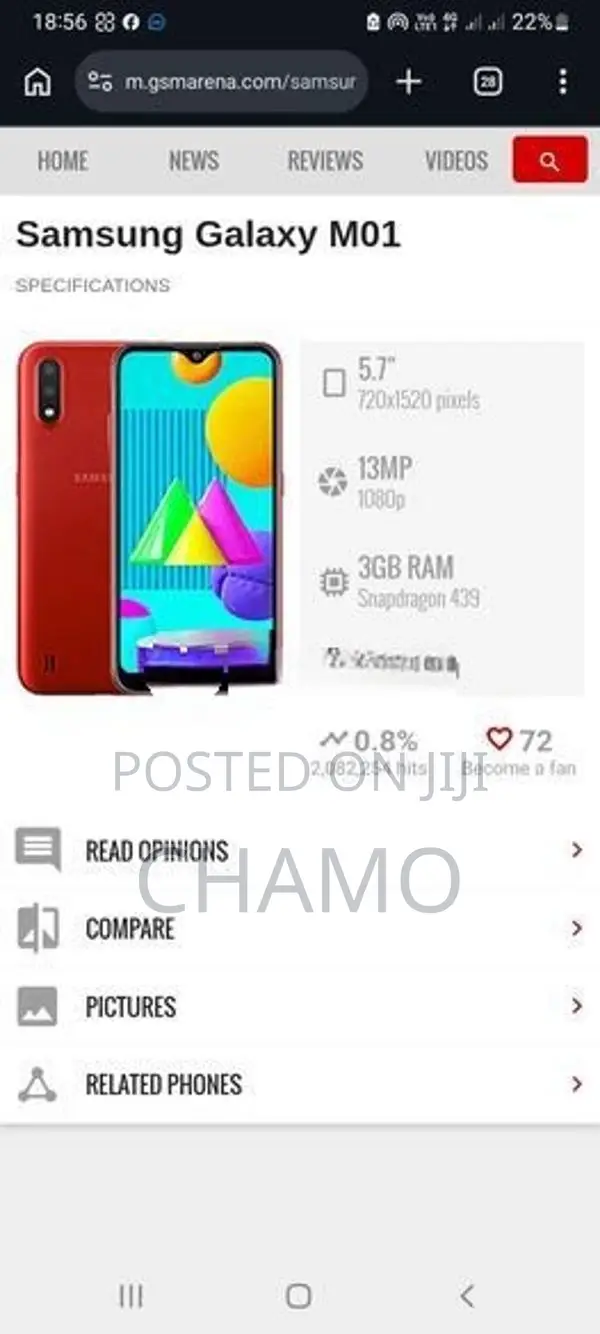 Samsung Galaxy M01 (Used)