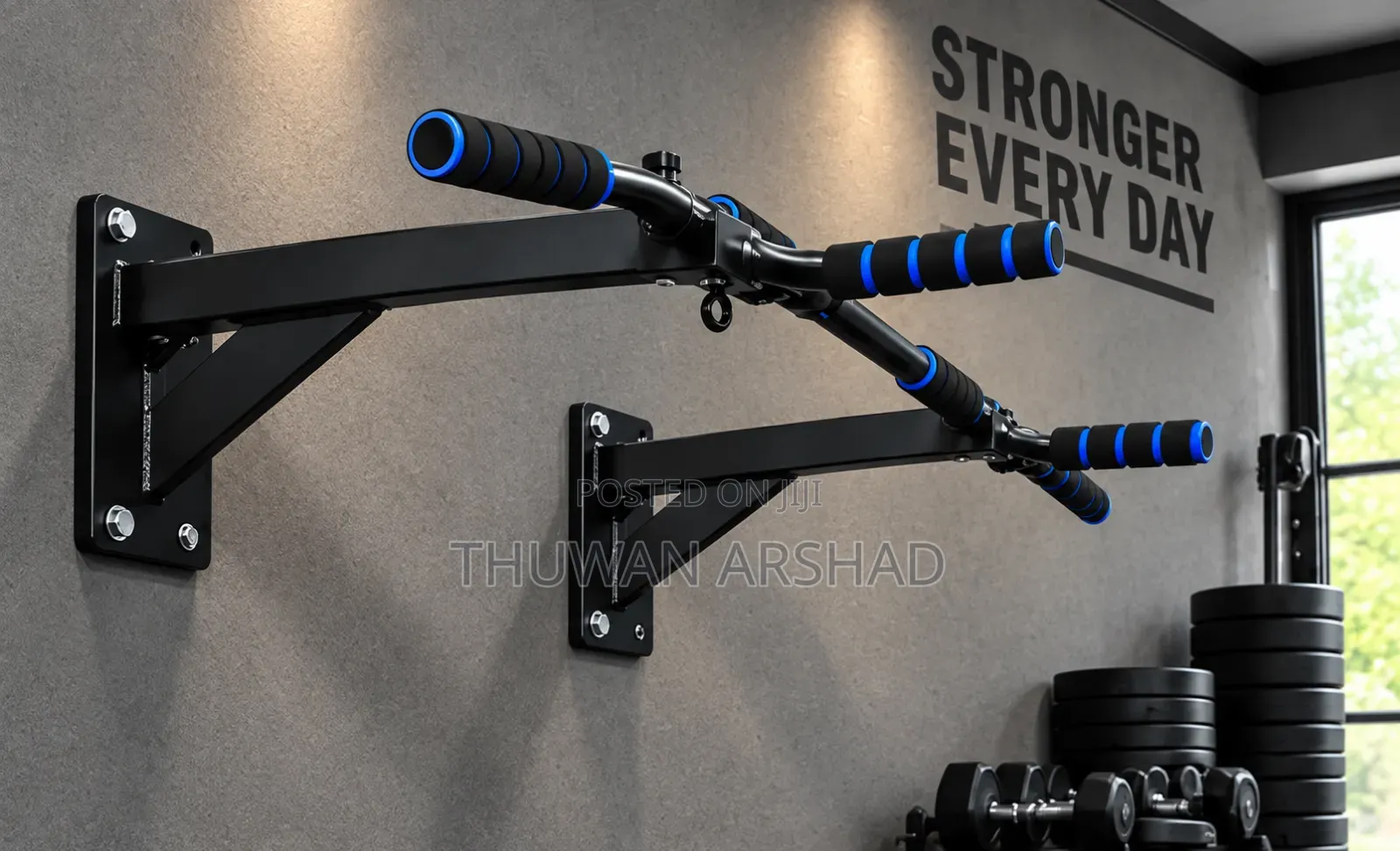 Wall Mounted Pull Up Bar 120kg Body Weight Heavy Duty Fitness Bar