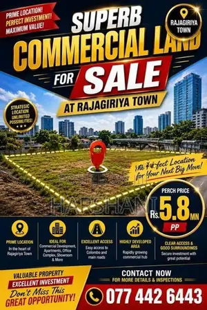 16P Superb High Elevated Land – Walking Distance to Main Rd, Rajagiriy