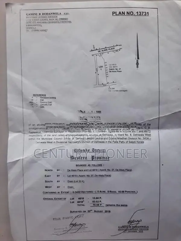 Land available for sale in Dehiwala