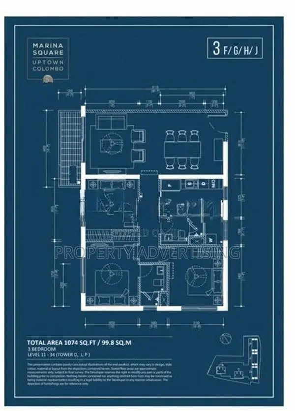 Marina Square 3 BR Brand New Elegant Apartment For Sale Colombo 15